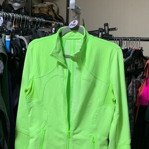 Women’s Neon Green Zip-Front Jacket